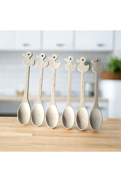 HOMEFECT Bamboo 6 Piece Tea Spoon Set