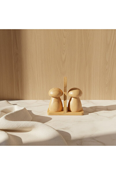 YAZICI وعاء توابل/ملح من الخيزران الفاخر مكون من قطعتين، طبيعي ومقاوم للماء