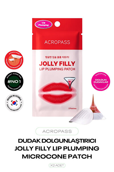 ACROPASS Dudak Dolgunlaştırıcı İğneli Microcone Jolly Filly Lip Plumping Patch x2 Adet