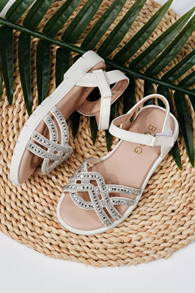 Zaira Λευκά σανδάλια για κορίτσια από οικολογικό δέρμα Alegria2 #21883 - 36
