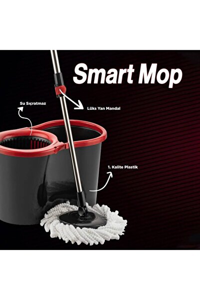 Star Döner Başlıklı Temizlik Seti – Sıçratmaz Mekanizma, Yan Sıkma Sistemli K...