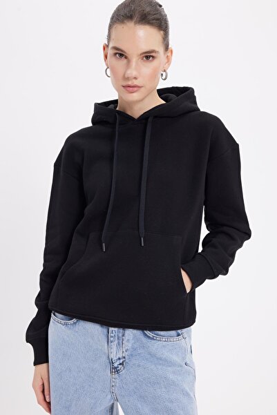 Tudors Γυναικείο φούτερ με κουκούλα, μεγάλου μεγέθους, από βαμβακερό μαλακό υ...