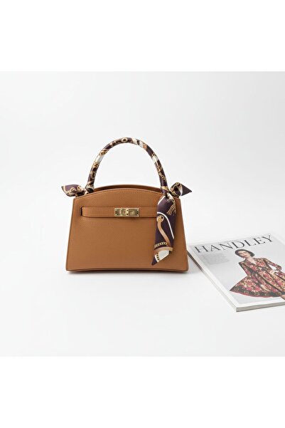 Handley حقيبة يد نسائية بتفاصيل وشاح وتفاصيل قفل