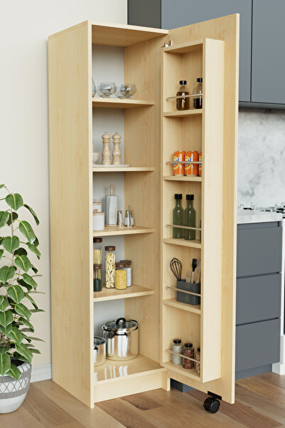 Hediyeler Kapında "Zelvin" Tek Kapaklı Raflı Kiler Dolabı Banyo Dolabı, Mutfa...