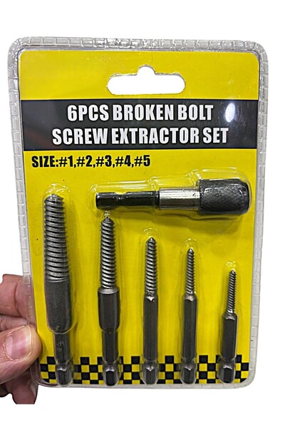 FIRAT HIRDAVAT 6 PARÇA BİTS TERS KILAVUZ TAKIMI ( BOZUK VİDA ÇIKARMAK İÇİN )