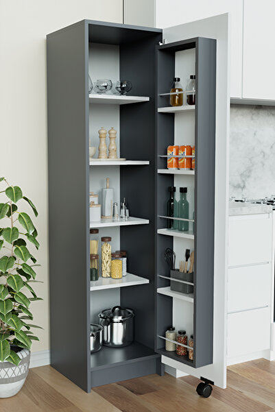 Hediyeler Kapında "Zelvin" Tek Kapaklı Raflı Kiler Dolabı Banyo Dolabı, Mutfa...