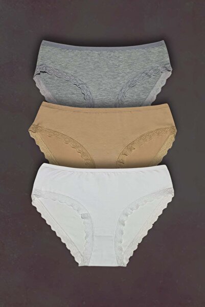 GRI MOR TEKSTIL ΣΕΤ 3 ΚΙΛΕΤΑ ΒΑΜΒΑΚΙΝΑ ΕΣΩΤΕΡΙΚΑ ΕΝΔΥΜΑΤΑ ΜΕ ΔΑΝΤΕΛΑ