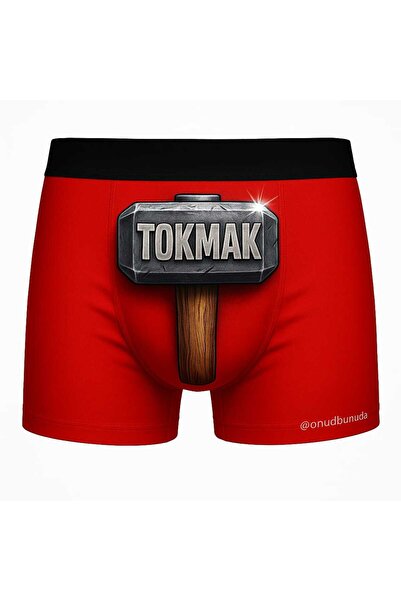 Onudabunuda Baskılı Erkek Boxer Tokmak2 Kırmızı