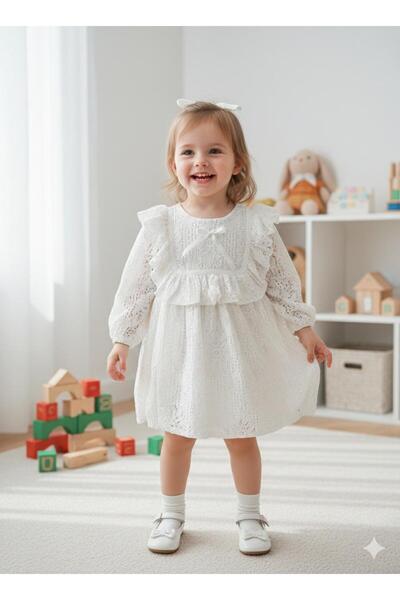 BİLGEN Style ROCHIE DE FESTIVITATE PENTRU FATA, BRODATĂ, CU MÂNĂ LUNGĂ, BUMBA...