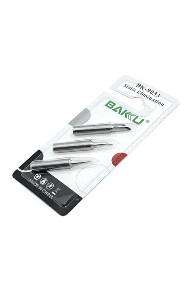 OEM Bakü Bk-9033 Havya Lehim Ucu Eğik / Düz / Balta 3lü Set