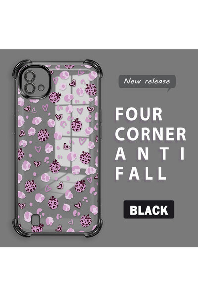 ucuc حافظة واقية من السيليكون الشفاف المتوافقة مع Realme C20/C20A بأنماط الفر...