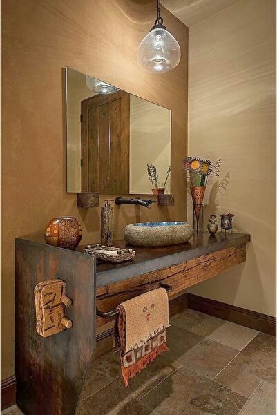 Bamena Wood Wait Ahşap Lavabo Dolabı