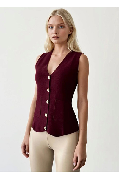 jöns since 1997 سترة تريكو نسائية بأزرار ذهبية وجيوب