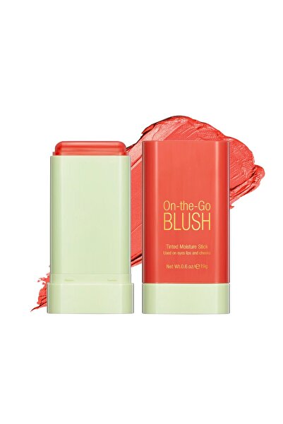 SELA On the Glow Blush stick, moisturizing stick for brightness, Coral orange 01