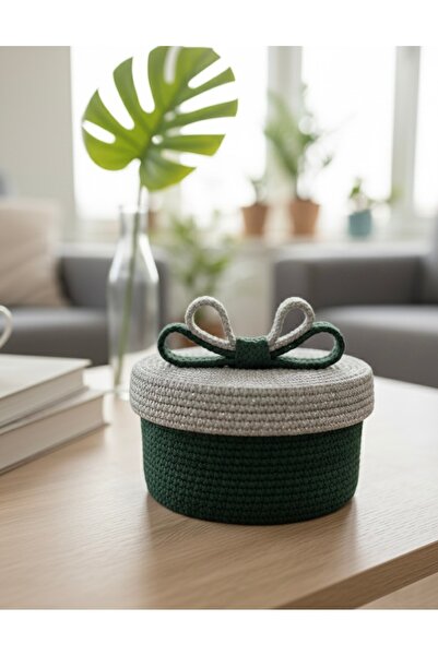 Rose go home منظم سلة فضي أخضر اللون