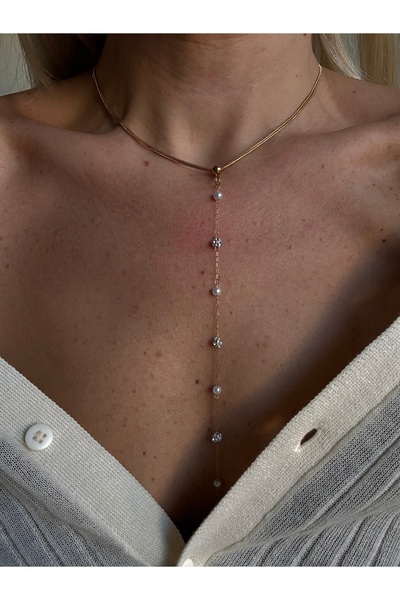 Rossetto Atelier قلادة من الفولاذ المقاوم للصدأ على شكل لؤلؤة