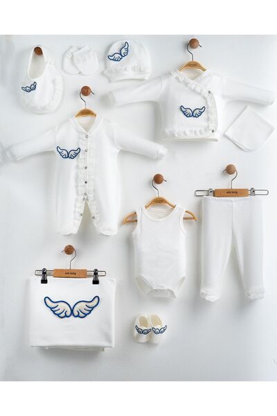 Eda Baby Angel Wings 100% Cotton Newborn Hospital Discharge Set of 10