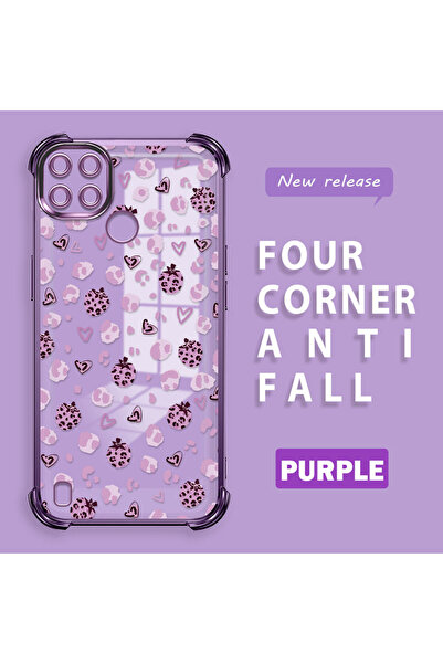 ucuc حافظة واقية من السيليكون الشفاف المتوافقة مع Realme C25Y/C21Y بأنماط الف...