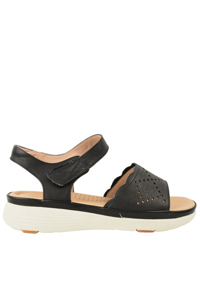 FORMAZIONE Casual sandals, women, FORMAZIONE, 90332 black, leather 41