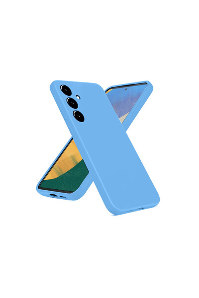 NewFace حافظة سامسونج جالاكسي A36 من السيليكون المخملي الداخلي - أزرق