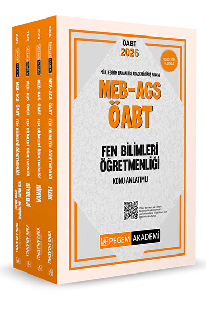 Pegem Akademi Yayıncılık 2026 MEB AGS ÖABT Fen Bilimleri Öğretmenliği Konu An...