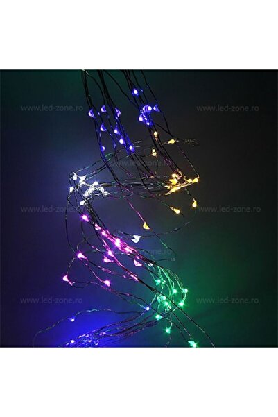 LEDZONE Luminițe de Crăciun pentru brad, 300 mini LED-uri, 10 fire de cupru x 3m