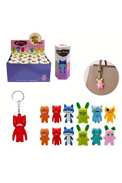 JML1 Figurine breloc 12/set Monștrii familiei Fugg, cutie jaluzătoare 6,5 cm,...