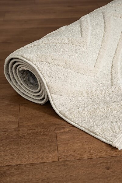 Cotto Home Arta CT012A Beyaz Halı Dekoratif Sisal Yumuşak Bukleli Tozsuz Salo...