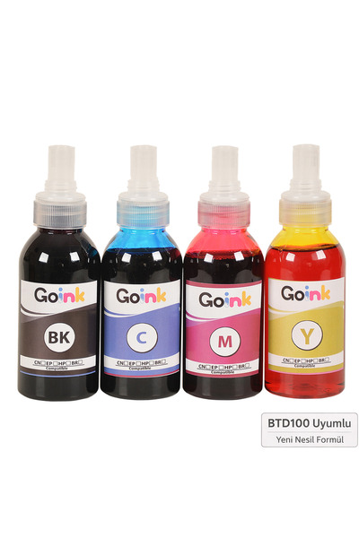 Goink Brother DCP-T730DW BTD100 CMYK 4 Renk Mürekkep Seti 4x100 ml(Muadil)