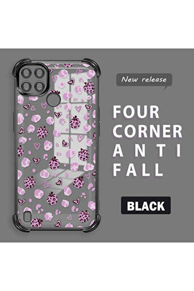 ucuc حافظة واقية من السيليكون الشفاف المتوافقة مع Realme C25Y/C21Y بأنماط الف...