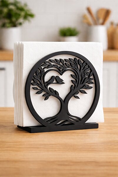 Sapphire 3D Ağaç Figürlü Dekoratif Peçetelik | Mutfak & Salon Masa Üstü