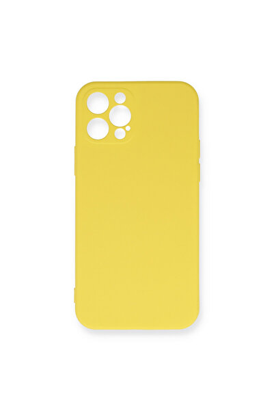 NewFace Iphone 12 pro max case nano inner velvet silicone - yellow