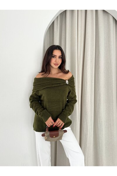 CLB COLLECTION سترة تريكو بياقة ديجاجي