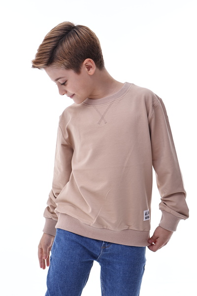 CQCQ Osnovni Bež dečija majica sa dva konca, udoban kroj 100% pamuk % za svak...