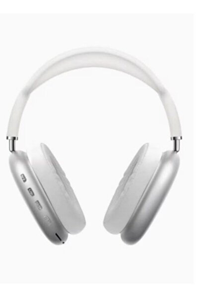 P9 سماعة رأس لاسلكية بلوتوث تغطي الأذن مع ميكروفون، لون أبيض