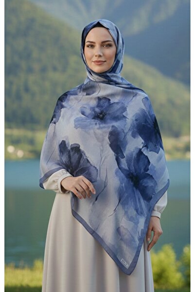 Diella Tesettür Bambu Kraş şal mavi