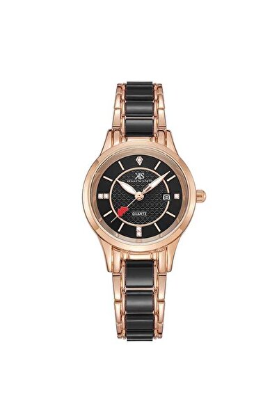 Kenneth Scott Women's Ceramic Wristwatch Round Analog K23517-RCBB - 30 mm