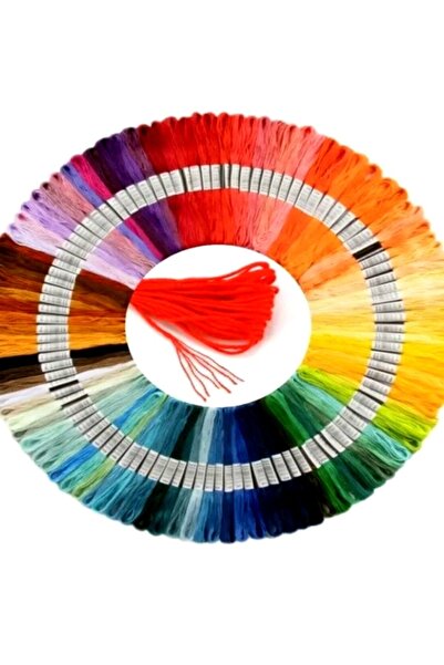 iğne izi Muline Ip Kanaviçe Nakış Ipi 300 Farklı Renk Set 8 Mt