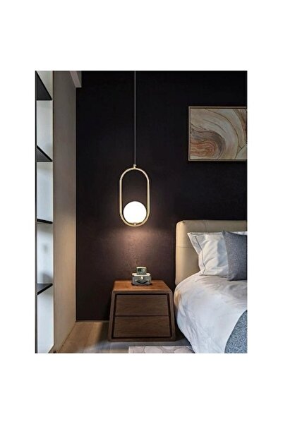 LEDZONE Candelabru suspendat LED Zone LZ101-1, auriu, 1x E27, 150x200x1000mm