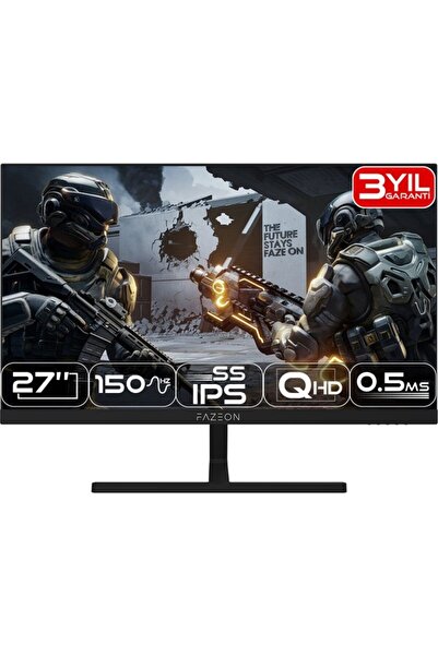 FAZEON X27F166QB 27" 150Hz 0.5ms Fast IPS Qhd HDMI + DP Gaming Monitor