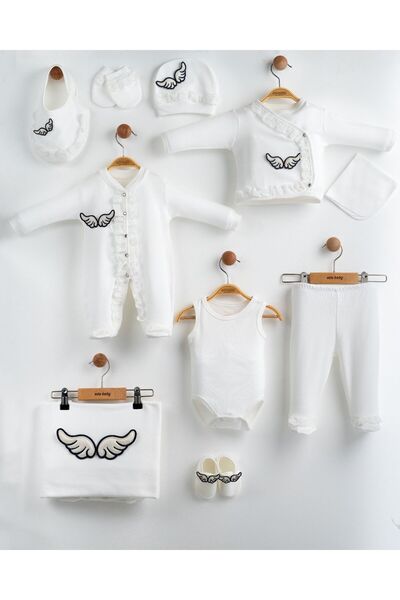 Eda Baby Angel Wings 100% Cotton Newborn Hospital Discharge Set of 10