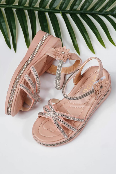 Zaira Ροζ σανδάλια για κορίτσια από οικολογικό δέρμα Ophelia #21754 - 30