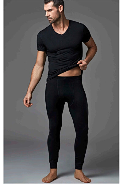 Dagi Men's V-Neck Short Sleeve Thermal / 47% Viloft 47% Polyester 6% Elastane Singlet Top