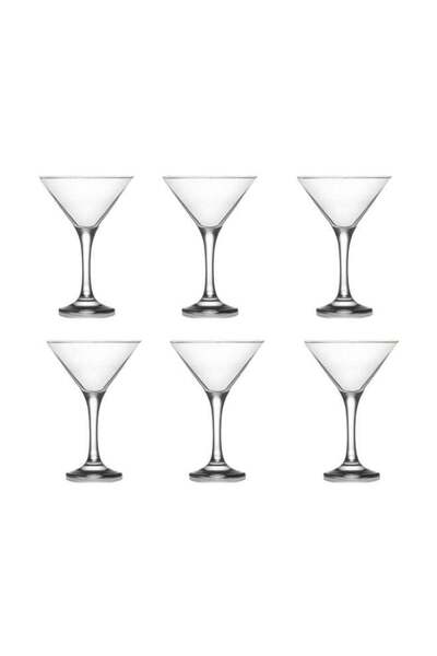 LAV طقم أكواب مسكيت زجاجي شفاف مكون من 6 قطع، 148 مم