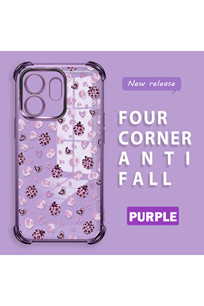 ucuc حافظة حماية من السيليكون الشفاف المتوافقة مع Infinix Smart 9 بأنماط الفر...