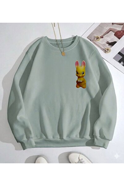 Biggbom kids Rabbit Printed Female Child Winter O-Neck Sweatshirt