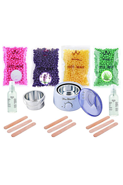 SELA Kit de epilare cu ceară nr. 208 cu 4 granule de ceară reutilizabile 4 x 500 g