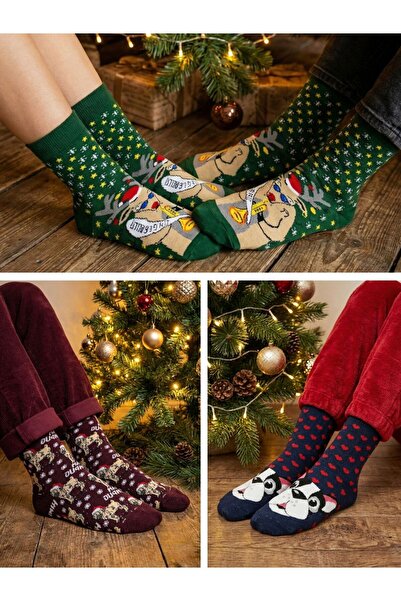 B Beşiroğlu Since 1980 Set de 3 șosete de Anul Nou |   Unisex |   Iarnă groas...