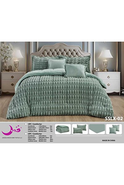 Moon لحاف شتوي وجه فرو وجه مخمل مزدوج 230*250-نفرين