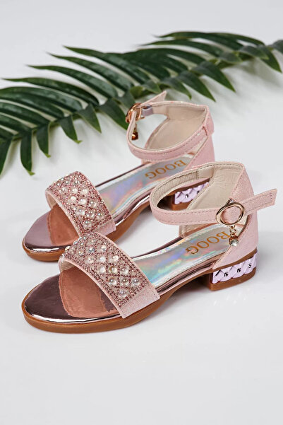 Zaira Sandale fete roz din material textil Maren #21737 - 36